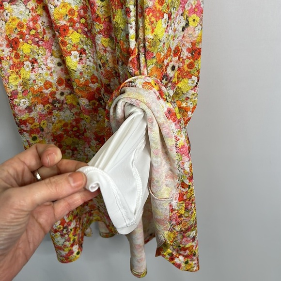 Hutch Anthropologie Selene floral ruffle hem underwire bust midi/maxi dress - Picture 9 of 11